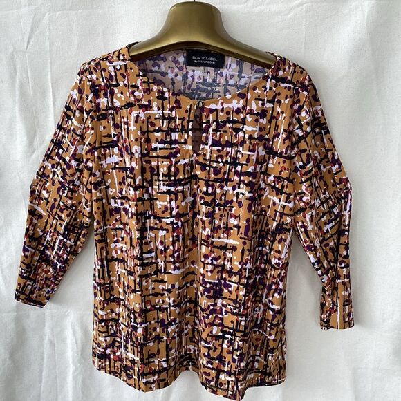 Black label by Evan Picone pullover woman’s top large - Picture 1 of 9